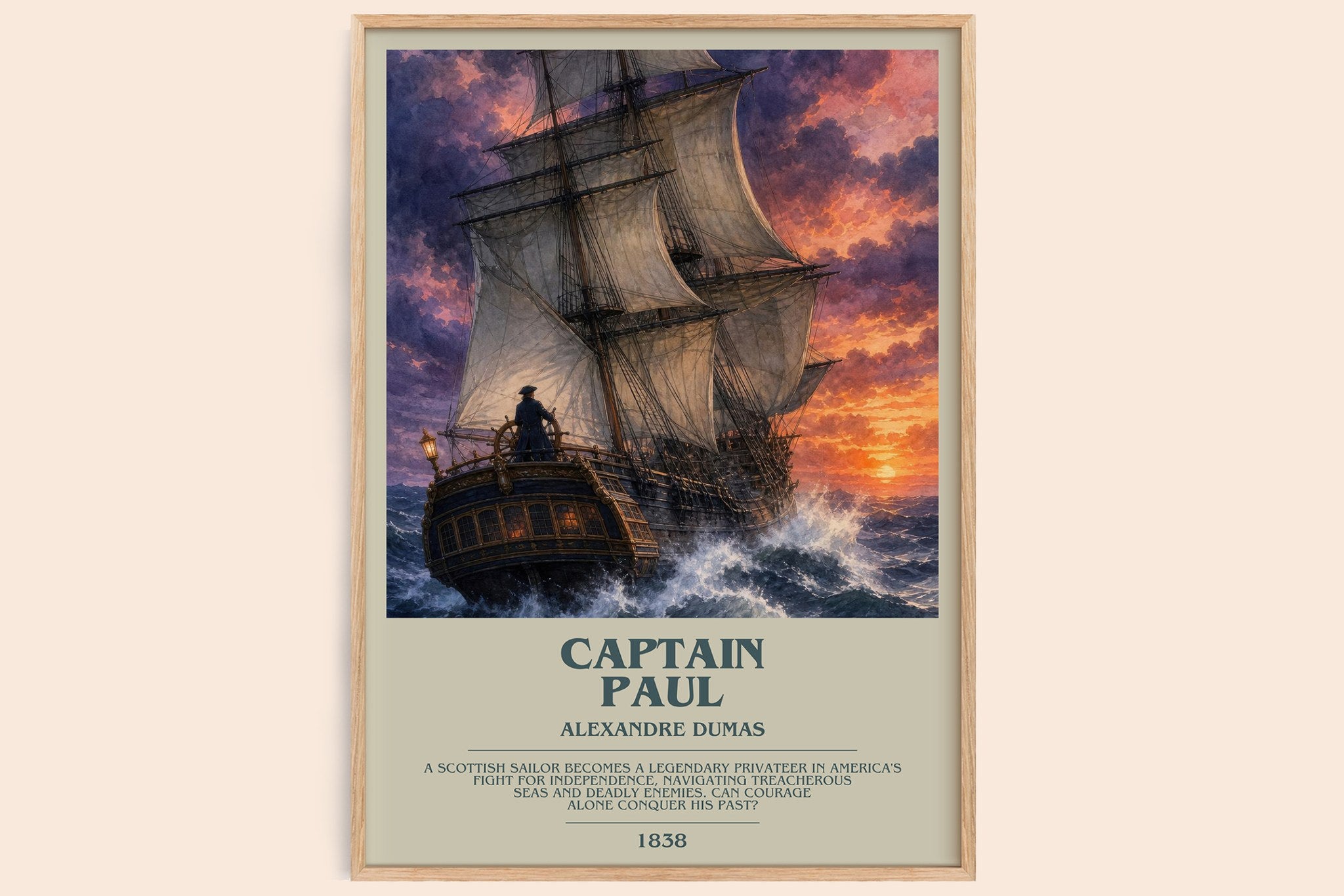 Captain Paul Bookish Wall Art by Alexandre Dumas