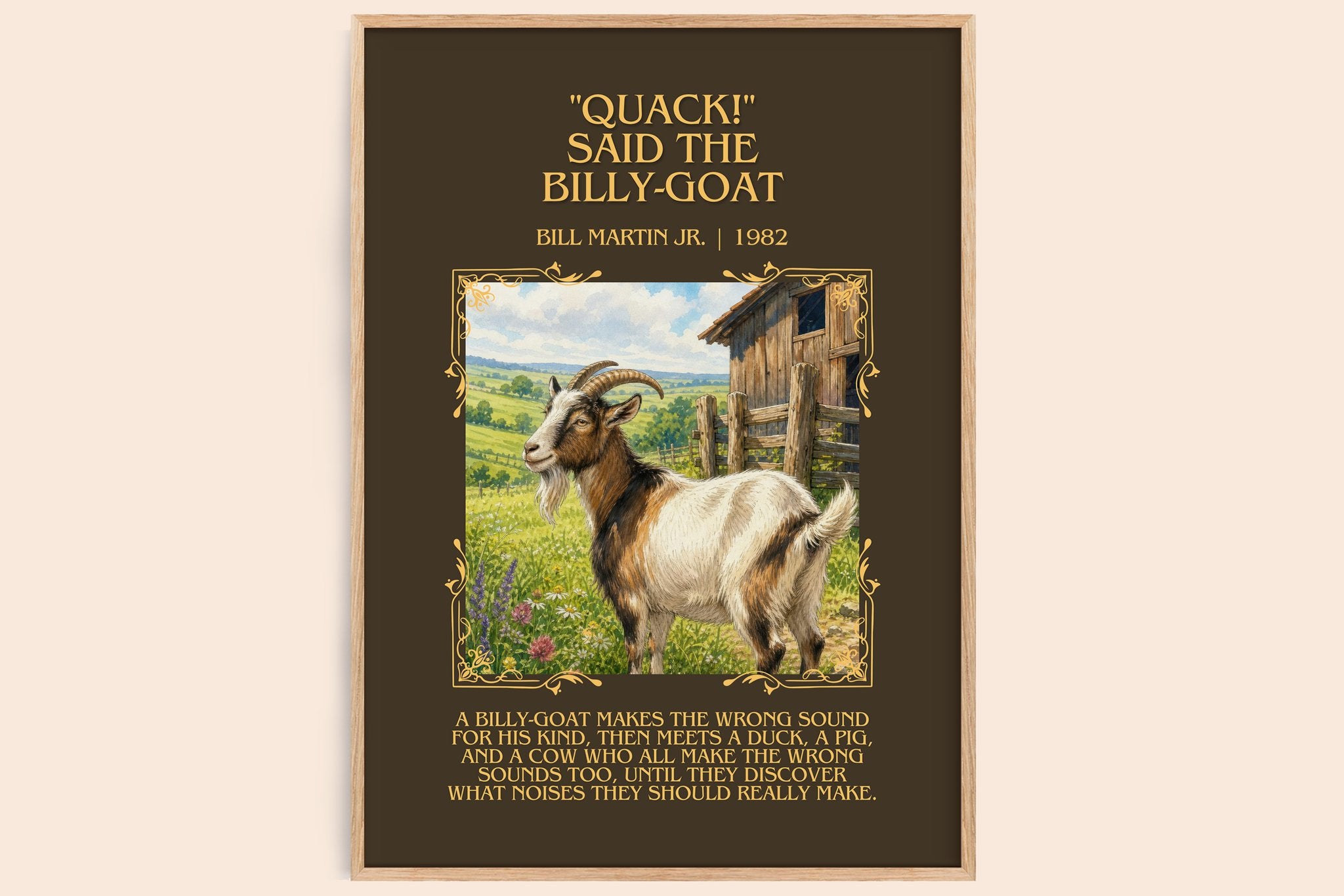 "Quack!" Said The Billy-Goat Minimalist Book Poster by Bill Martin Jr.