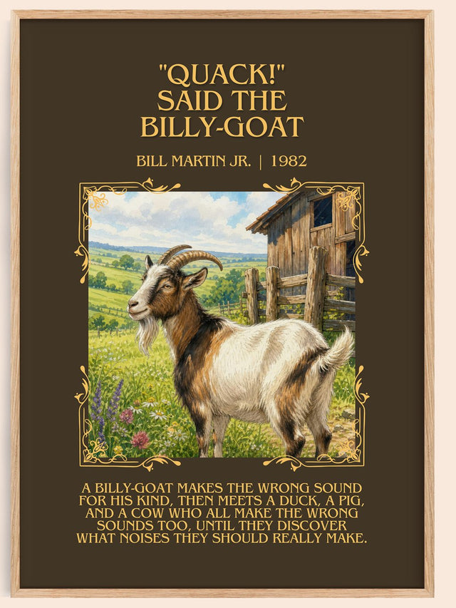 "Quack!" Said The Billy-Goat Minimalist Book Poster by Bill Martin Jr.