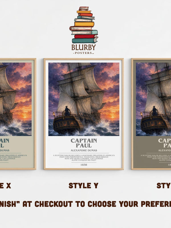 Captain Paul Bookish Wall Art by Alexandre Dumas