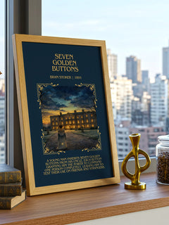 Seven Golden Buttons Minimalist Book Poster by Bram Stoker – image 3
