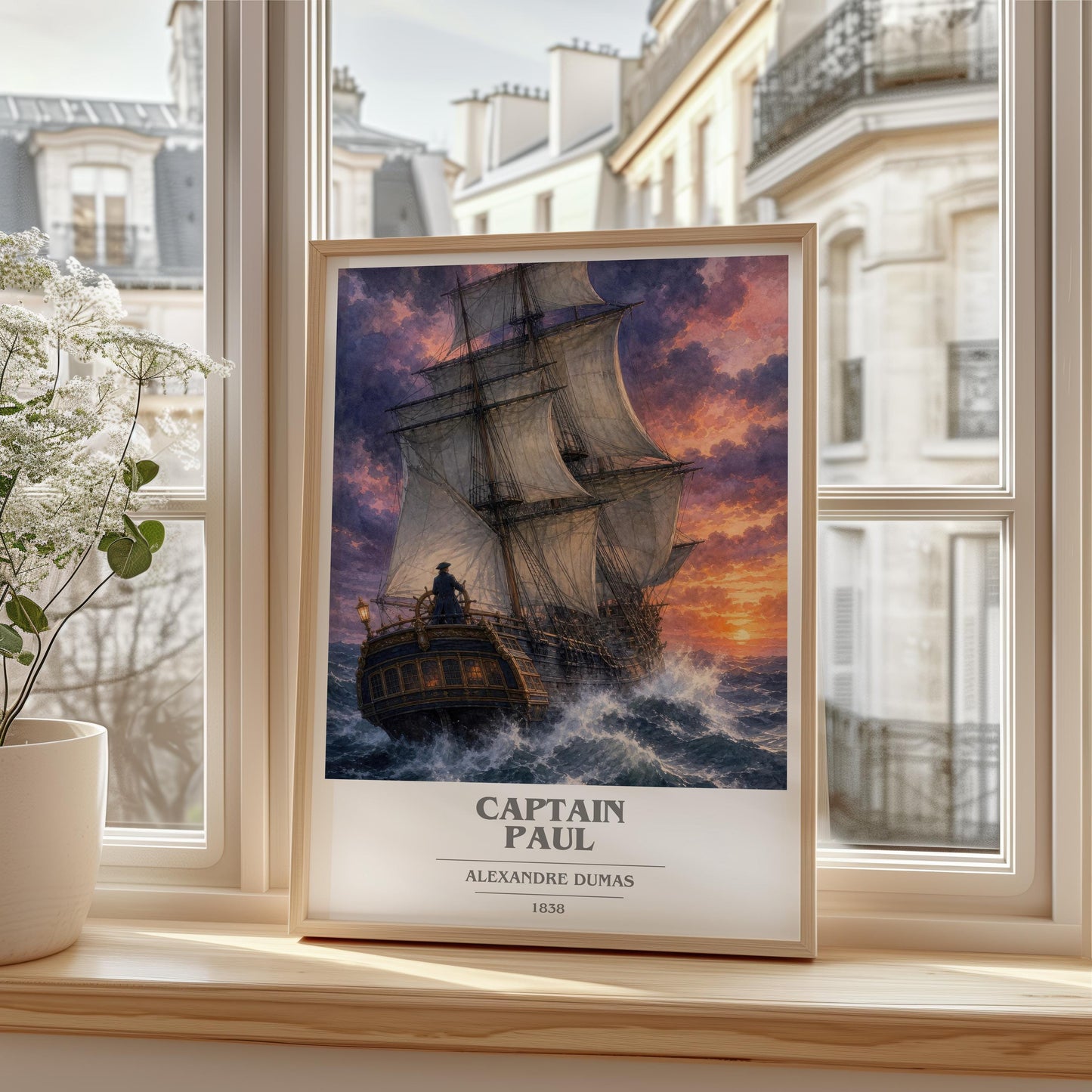 Captain Paul Book Cover Poster by Alexandre Dumas