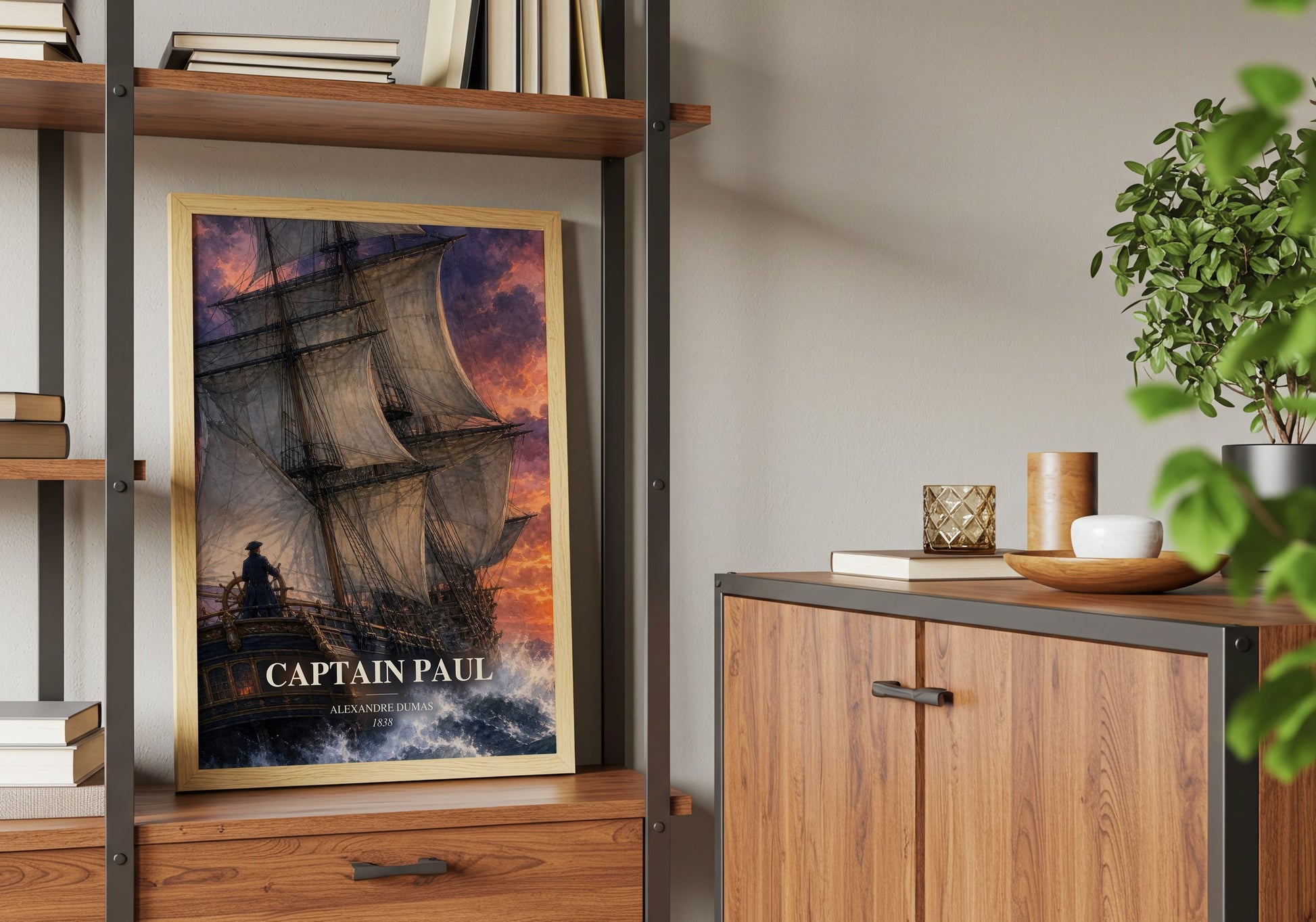 Captain Paul book watercolour illustration paper finish options – matte satin gloss
