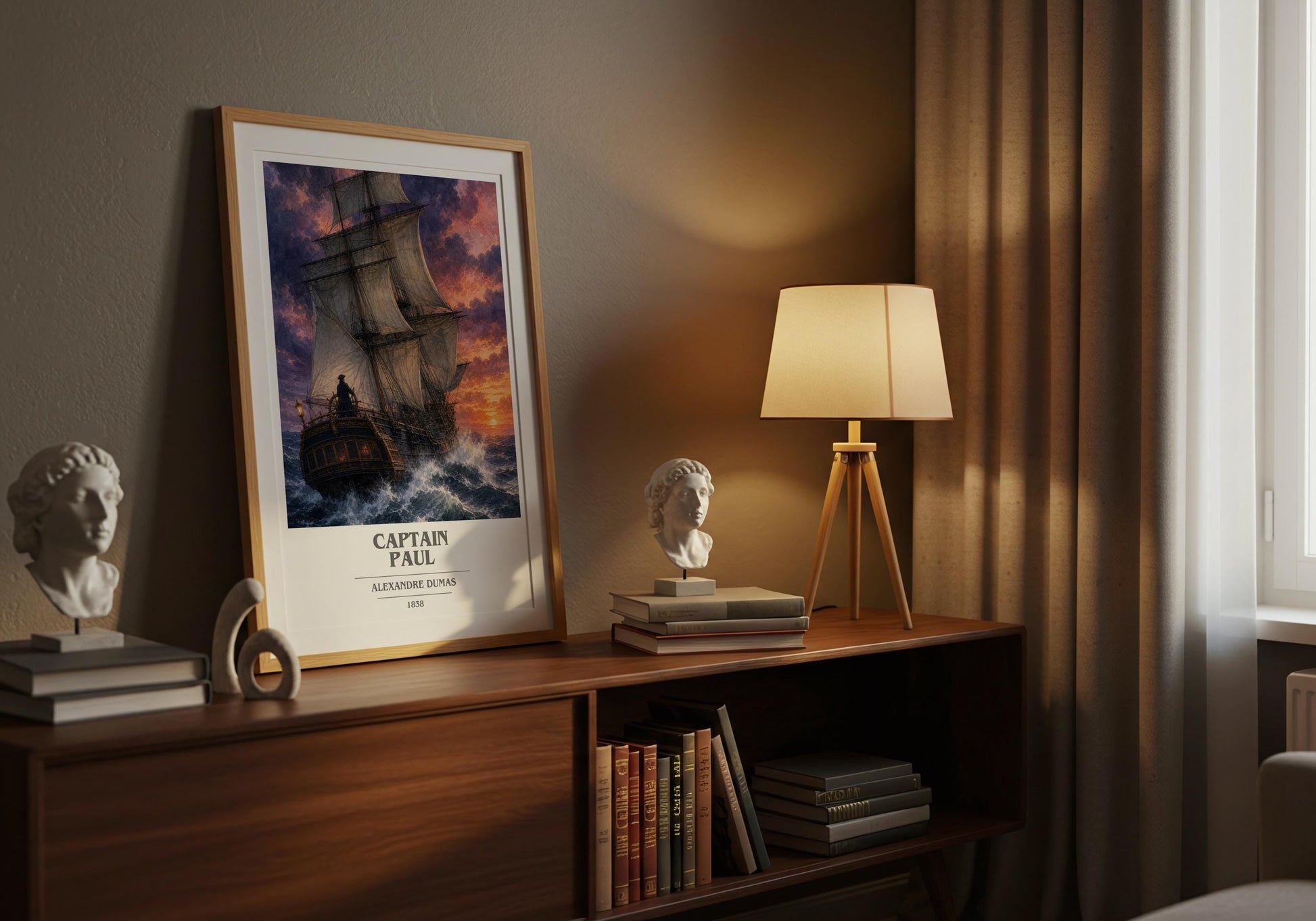 Captain Paul Book Cover Poster by Alexandre Dumas