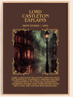 Lord Castleton Explains Minimalist Book Poster by Bram Stoker – image 1