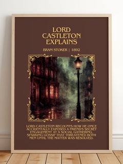 Lord Castleton Explains Minimalist Book Poster by Bram Stoker – image 2