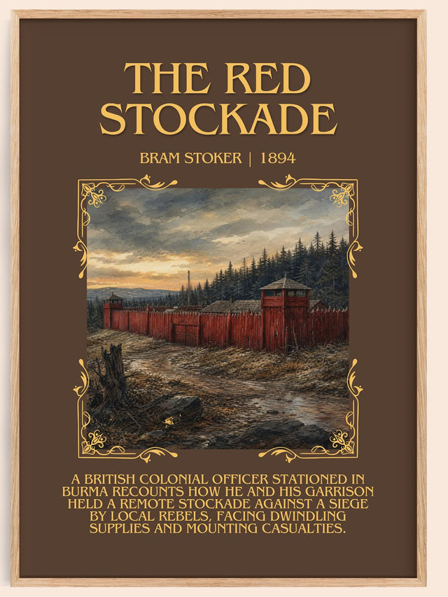 The Red Stockade Minimalist Book Poster by Bram Stoker