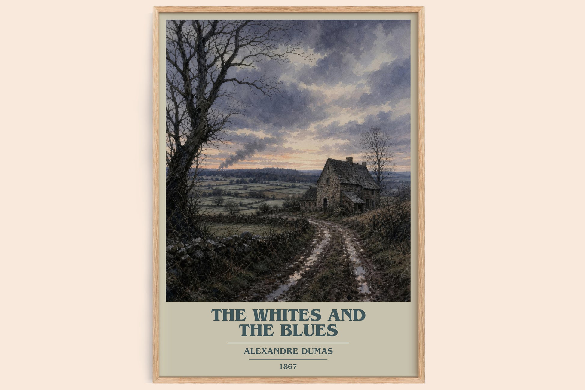 The Whites And The Blues Book Cover Poster by Alexandre Dumas