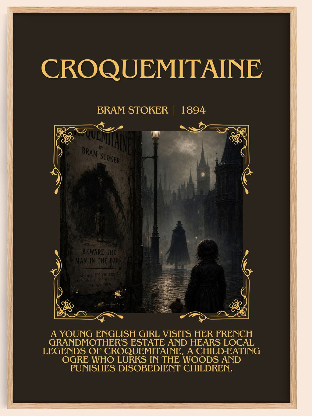 Croquemitaine Minimalist Book Poster by Bram Stoker – book poster
