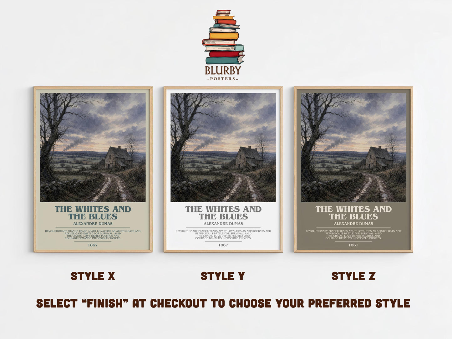 The Whites And The Blues Bookish Wall Art by Alexandre Dumas