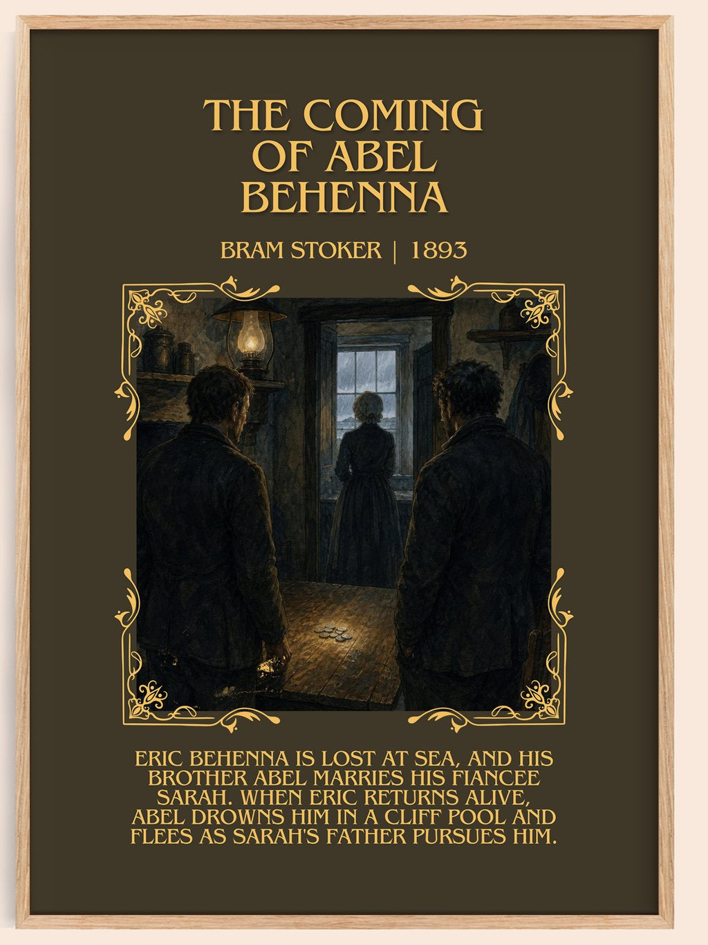 The Coming Of Abel Behenna Minimalist Book Poster by Bram Stoker – book poster