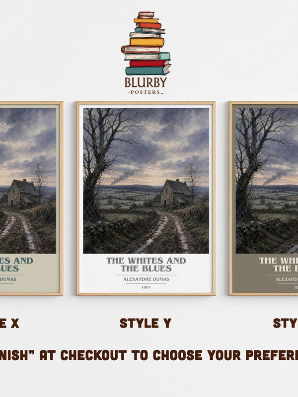 The Whites And The Blues Book Cover Poster by Alexandre Dumas