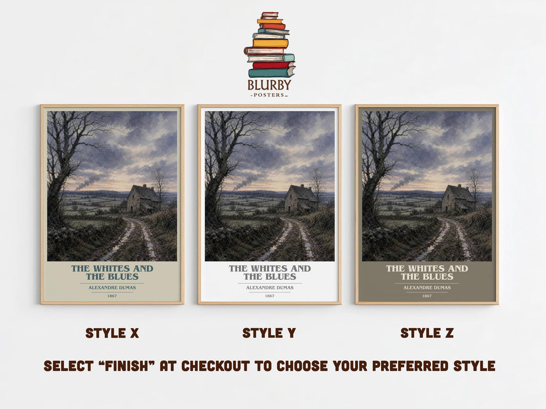 The Whites And The Blues Book Cover Poster by Alexandre Dumas (mockup)