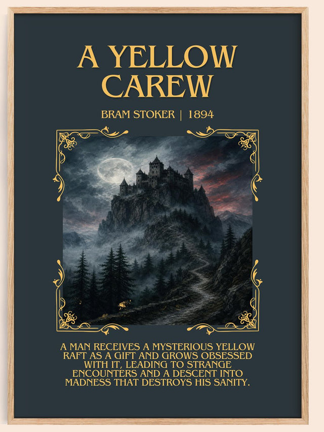 A Yellow Carew Minimalist Book Poster by Bram Stoker