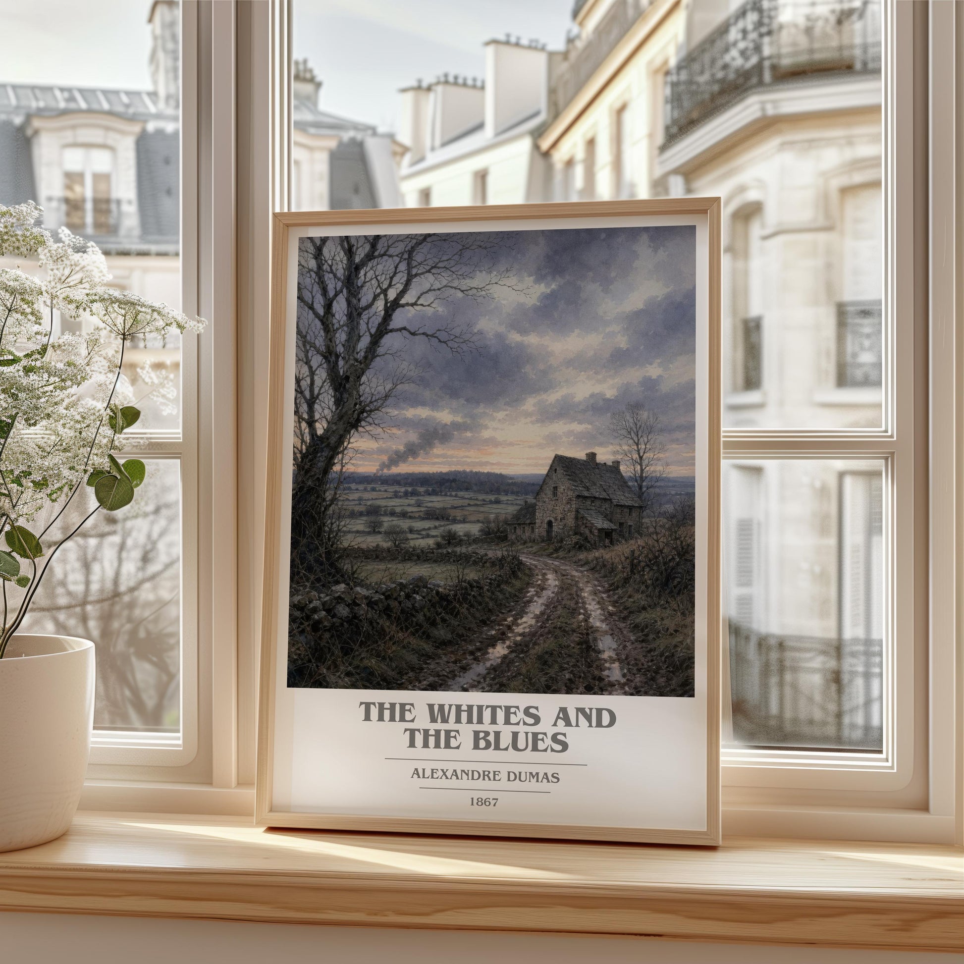The Whites And The Blues Book Cover Poster by Alexandre Dumas