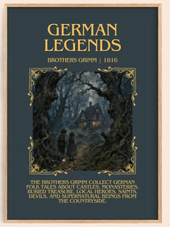 German Legends Minimalist Book Poster by Brothers Grimm – image 1