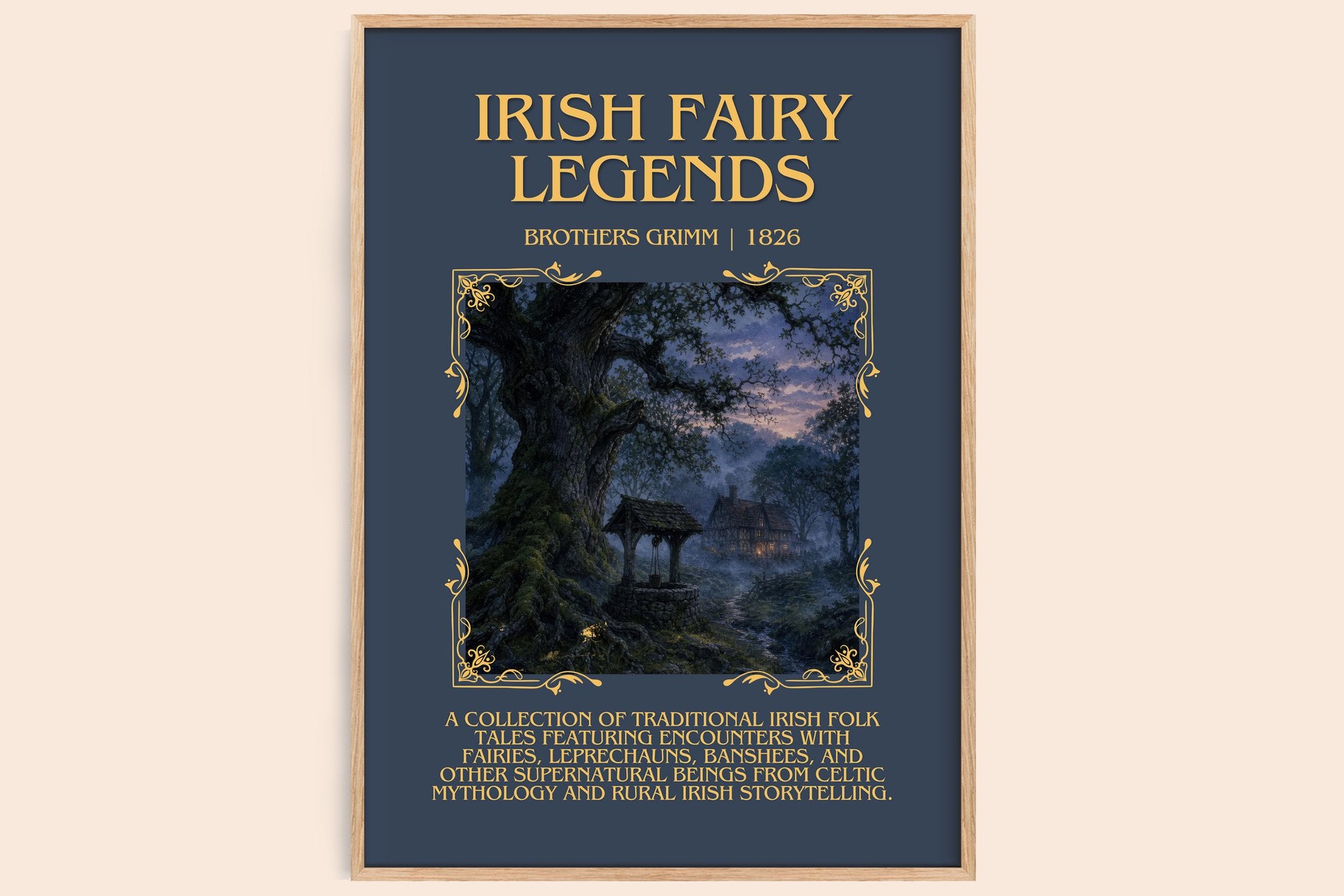 Irish Fairy Legends Minimalist Book Poster by Brothers Grimm