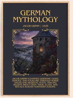 German Mythology Minimalist Book Poster by Jacob Grimm – image 1