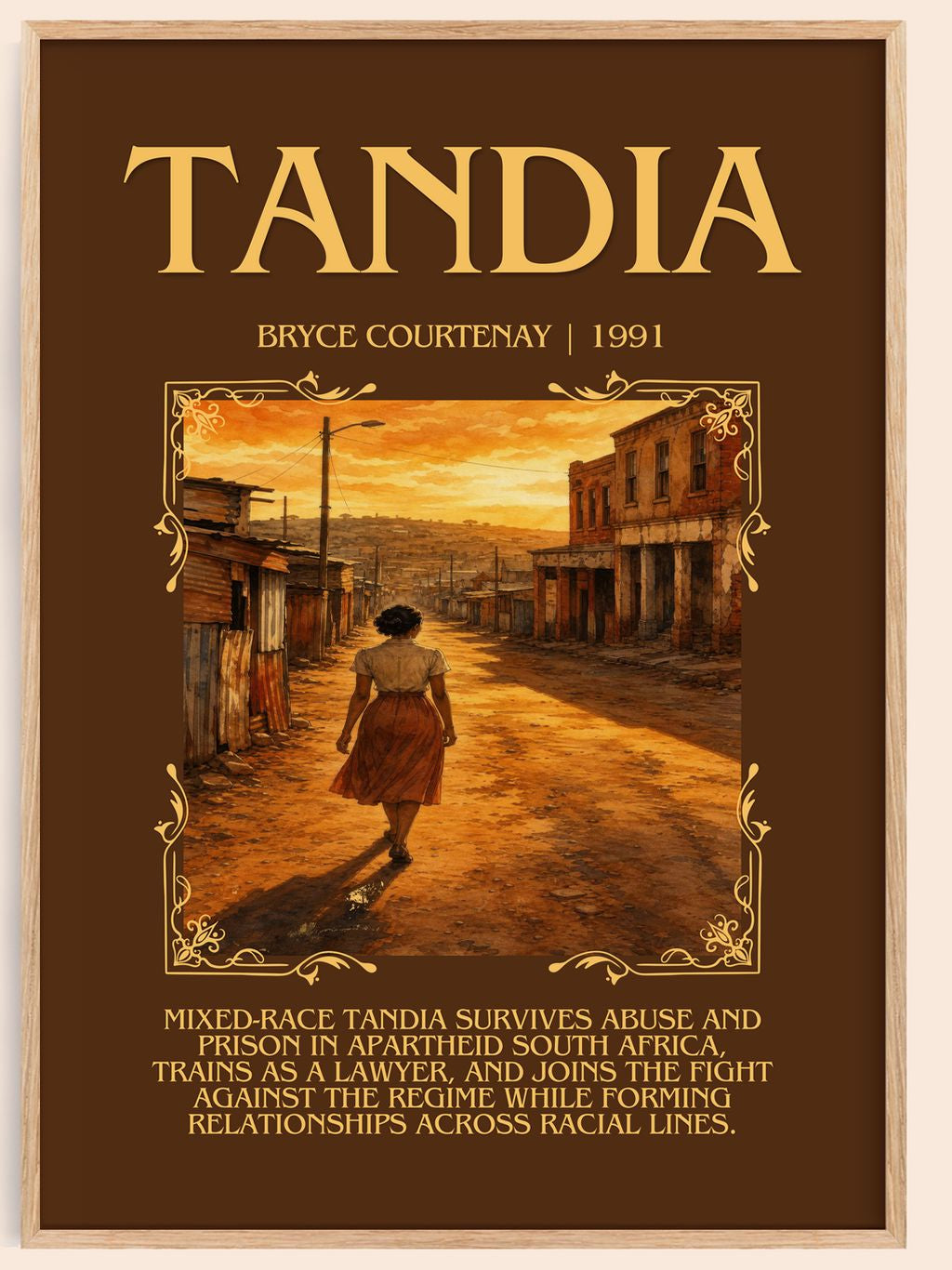 Tandia Minimalist Book Poster by Bryce Courtenay – book poster