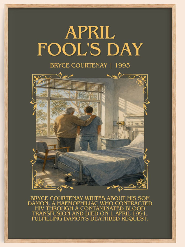 April Fool'S Day Minimalist Book Poster by Bryce Courtenay