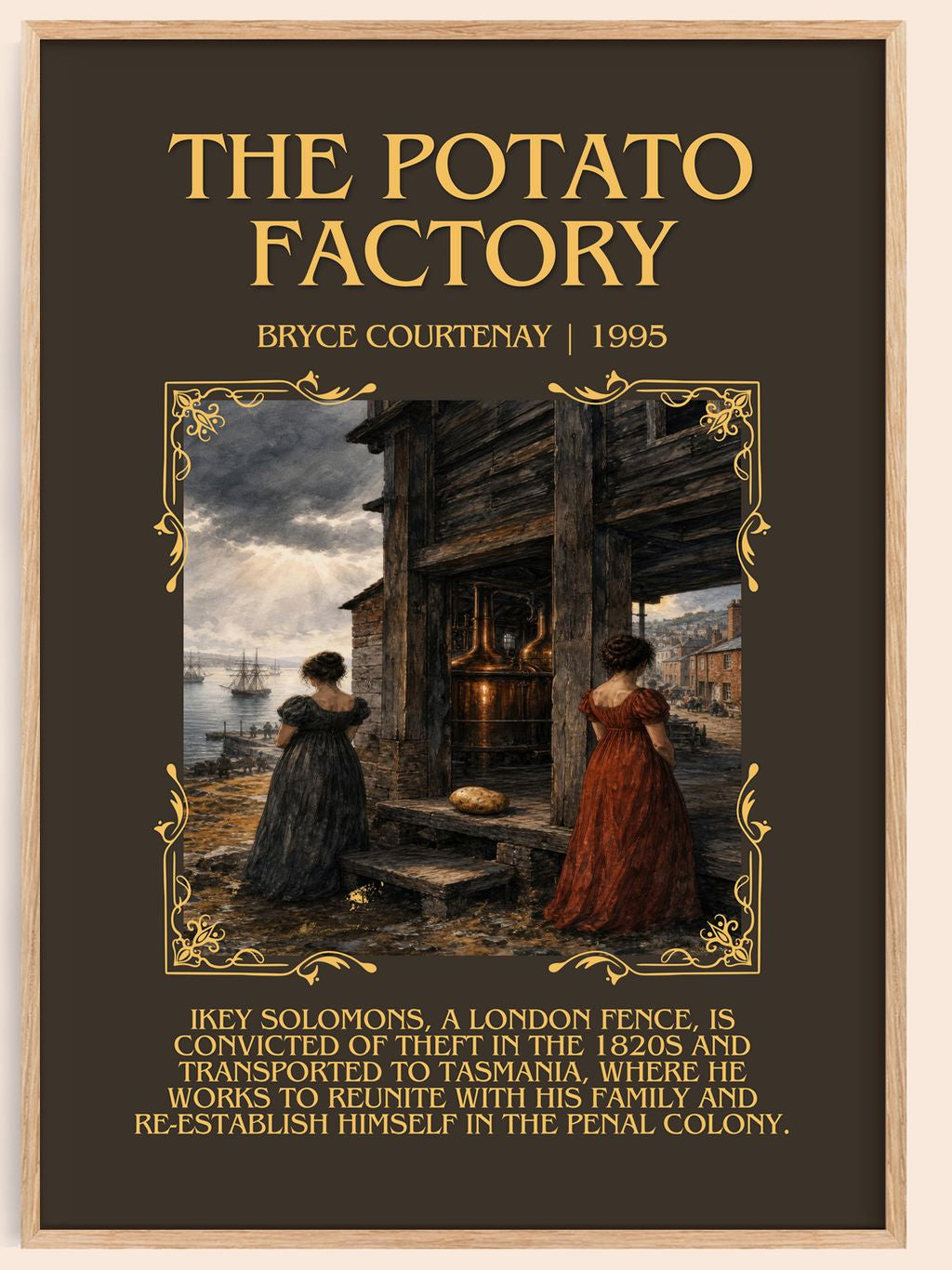 The Potato Factory Minimalist Book Poster by Bryce Courtenay – book poster