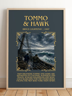 Tommo & Hawk Minimalist Book Poster by Bryce Courtenay – image 2