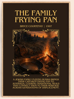 The Family Frying Pan Minimalist Book Poster by Bryce Courtenay – image 1