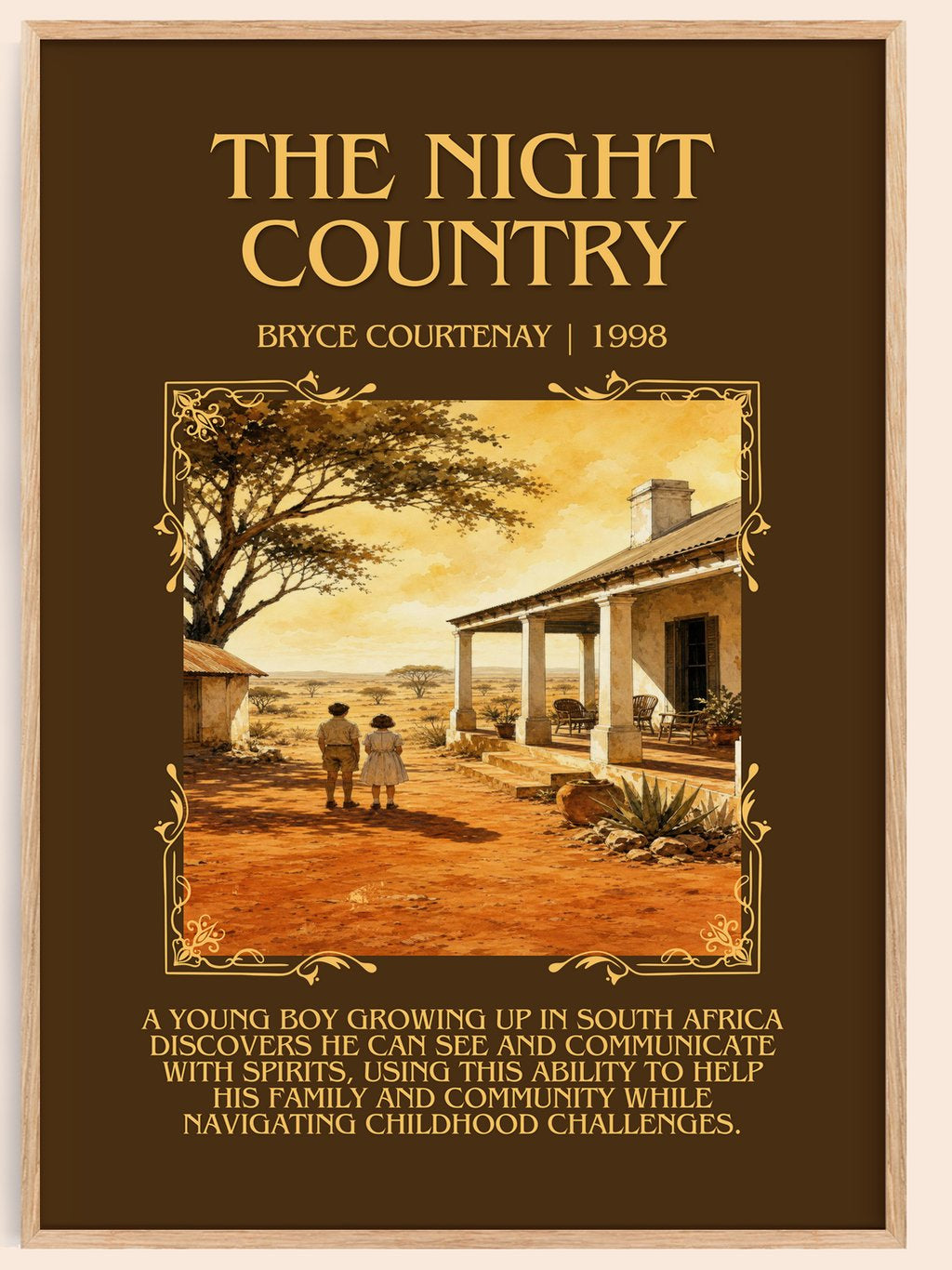 The Night Country Minimalist Book Poster by Bryce Courtenay – book poster