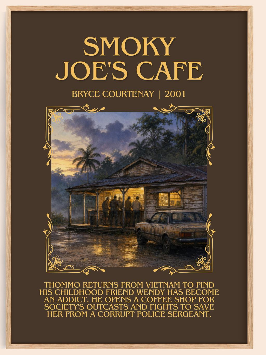 Smoky Joe'S Cafe Minimalist Book Poster by Bryce Courtenay – book poster