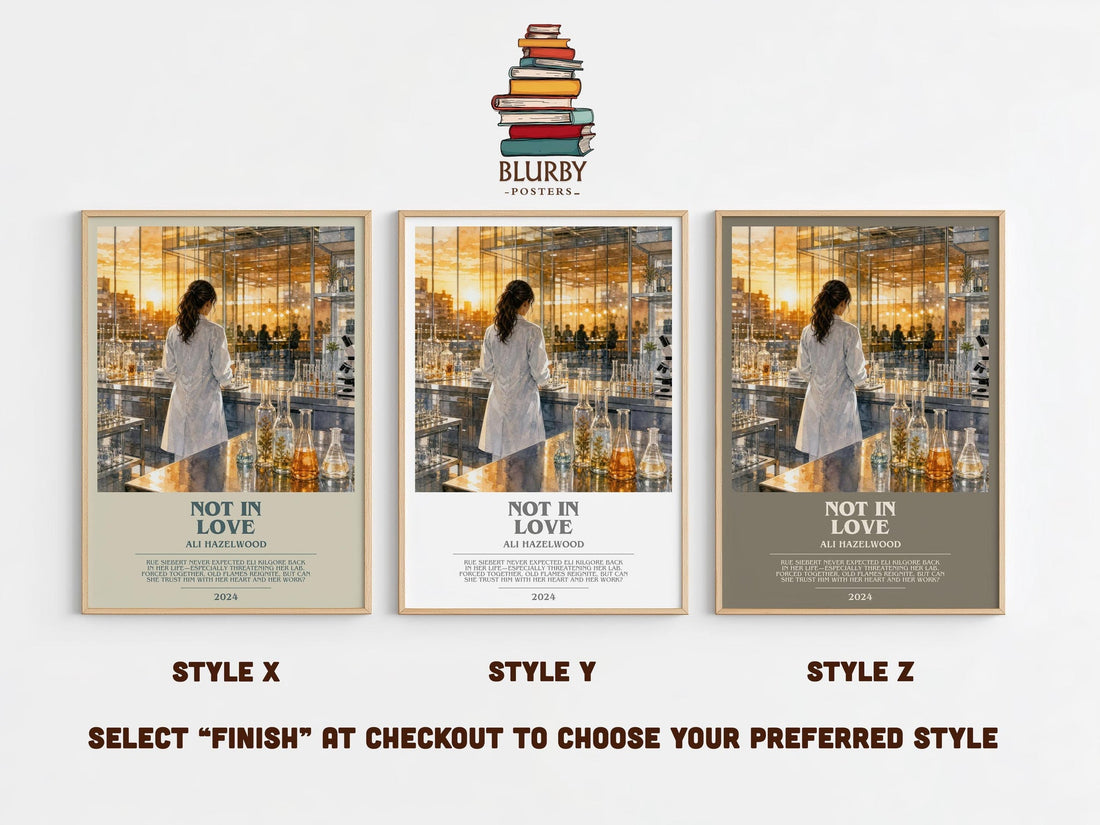 Not In Love Bookish Wall Art by Ali Hazelwood (mockup)