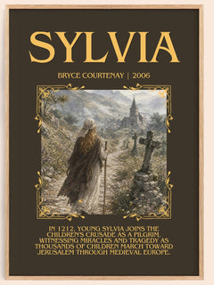 Sylvia Minimalist Book Poster by Bryce Courtenay – image 1