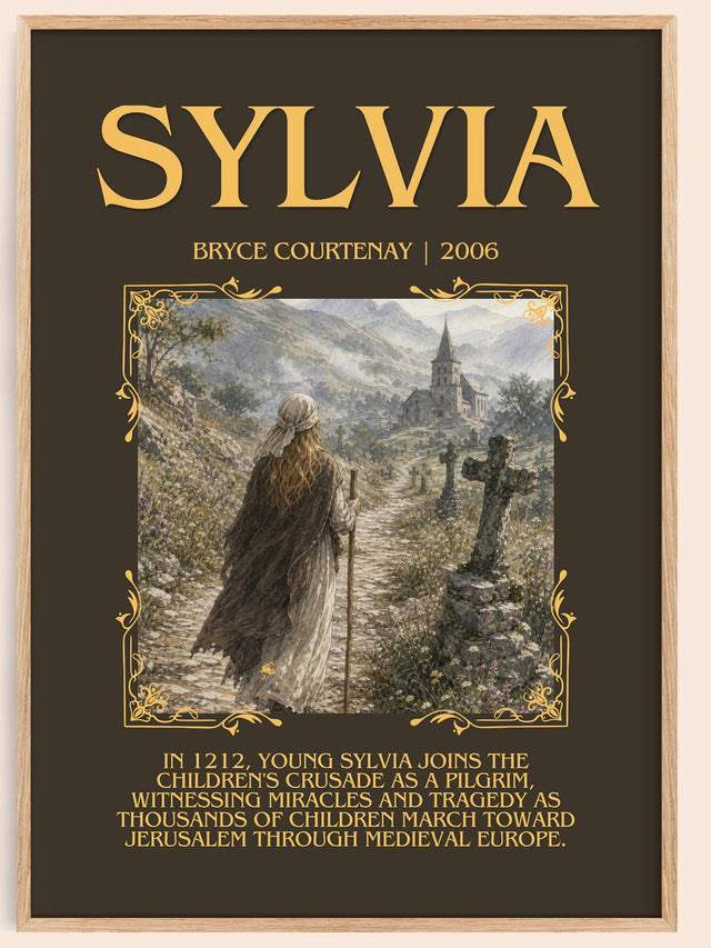 Sylvia Minimalist Book Poster by Bryce Courtenay
