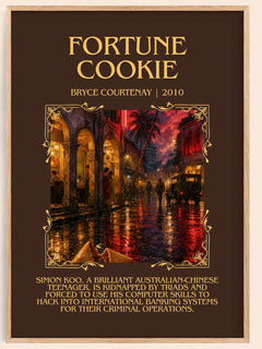Fortune Cookie Minimalist Book Poster by Bryce Courtenay – image 1