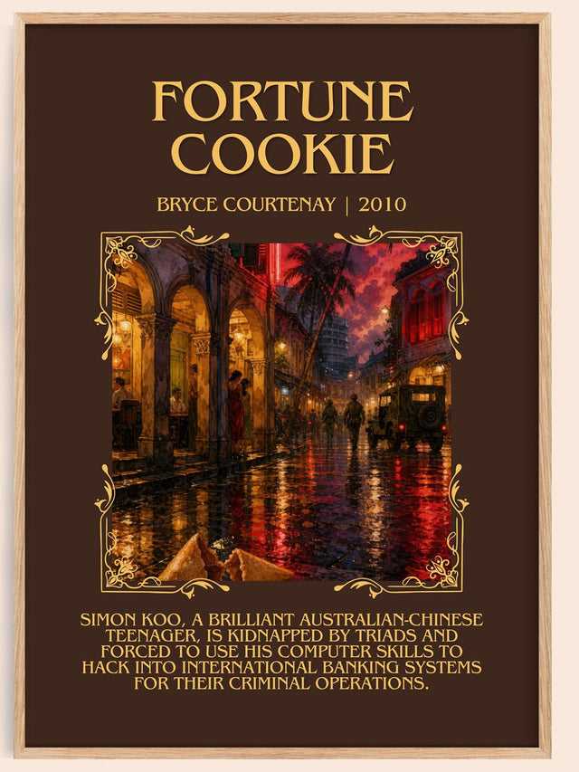 Fortune Cookie Minimalist Book Poster by Bryce Courtenay