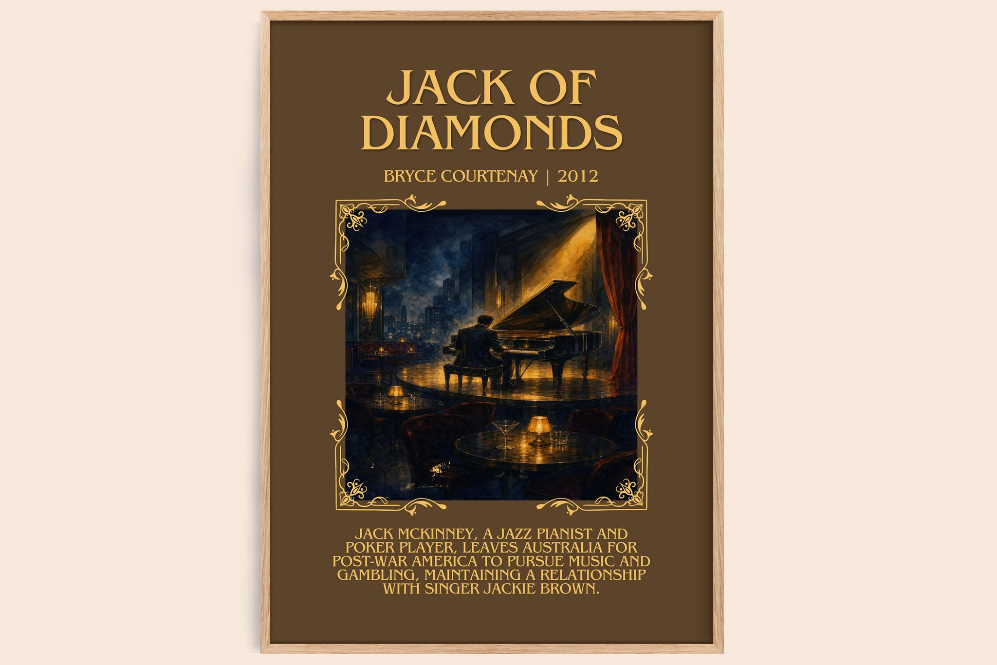 Jack Of Diamonds Minimalist Book Poster by Bryce Courtenay