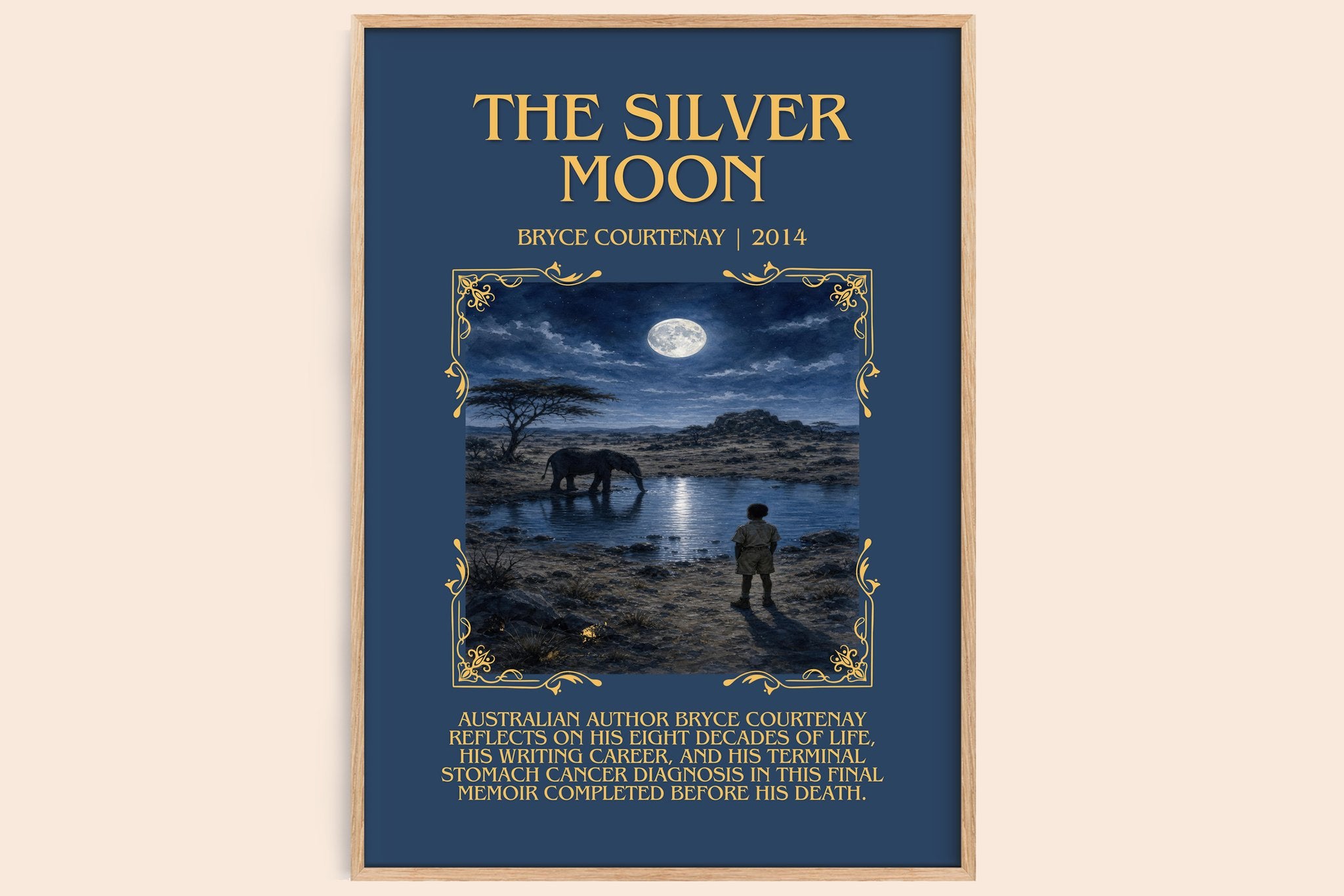 The Silver Moon Minimalist Book Poster by Bryce Courtenay