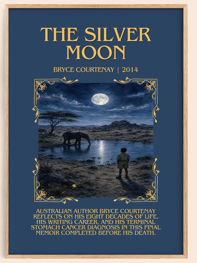 The Silver Moon Minimalist Book Poster by Bryce Courtenay