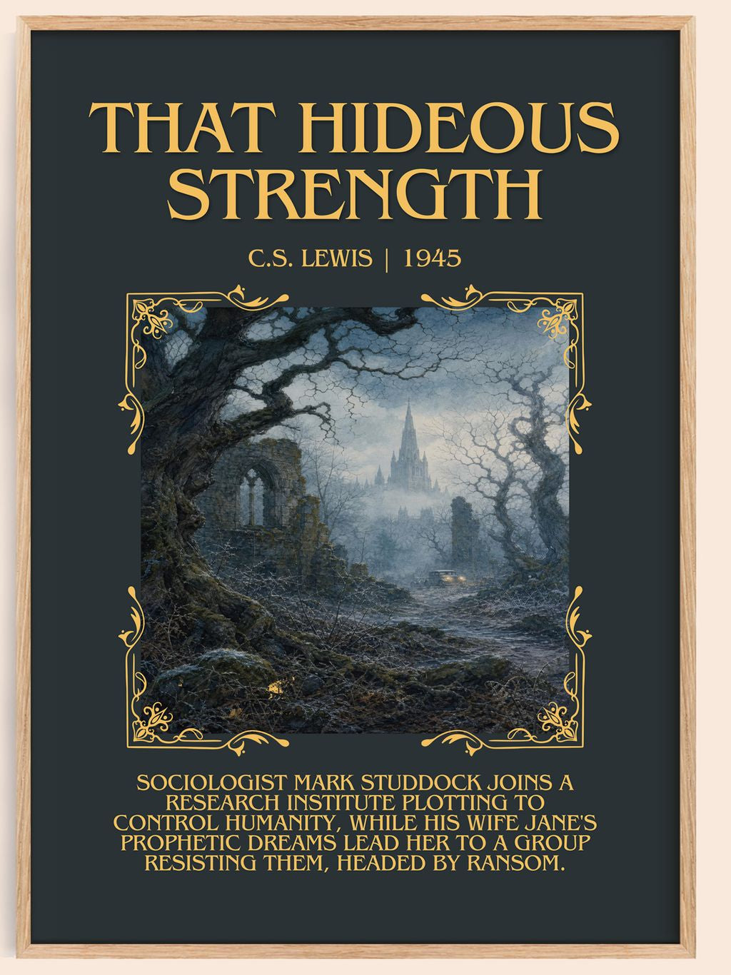 That Hideous Strength Minimalist Book Poster by C.S. Lewis – book poster
