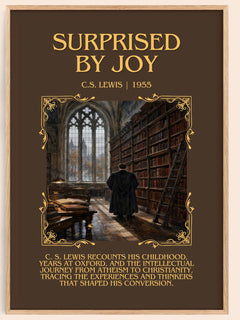 Surprised By Joy Minimalist Book Poster by C.S. Lewis – image 1