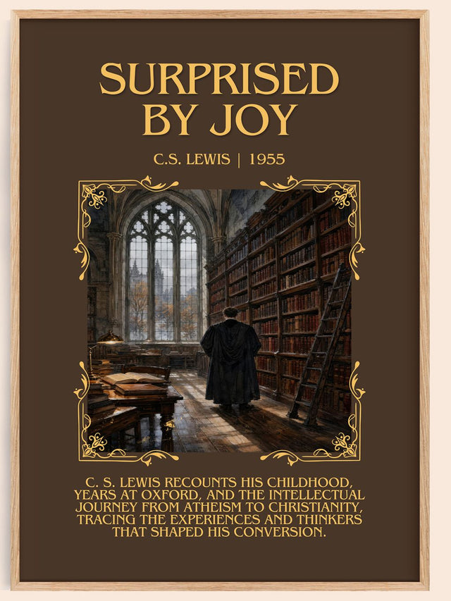 Surprised By Joy Minimalist Book Poster by C.S. Lewis