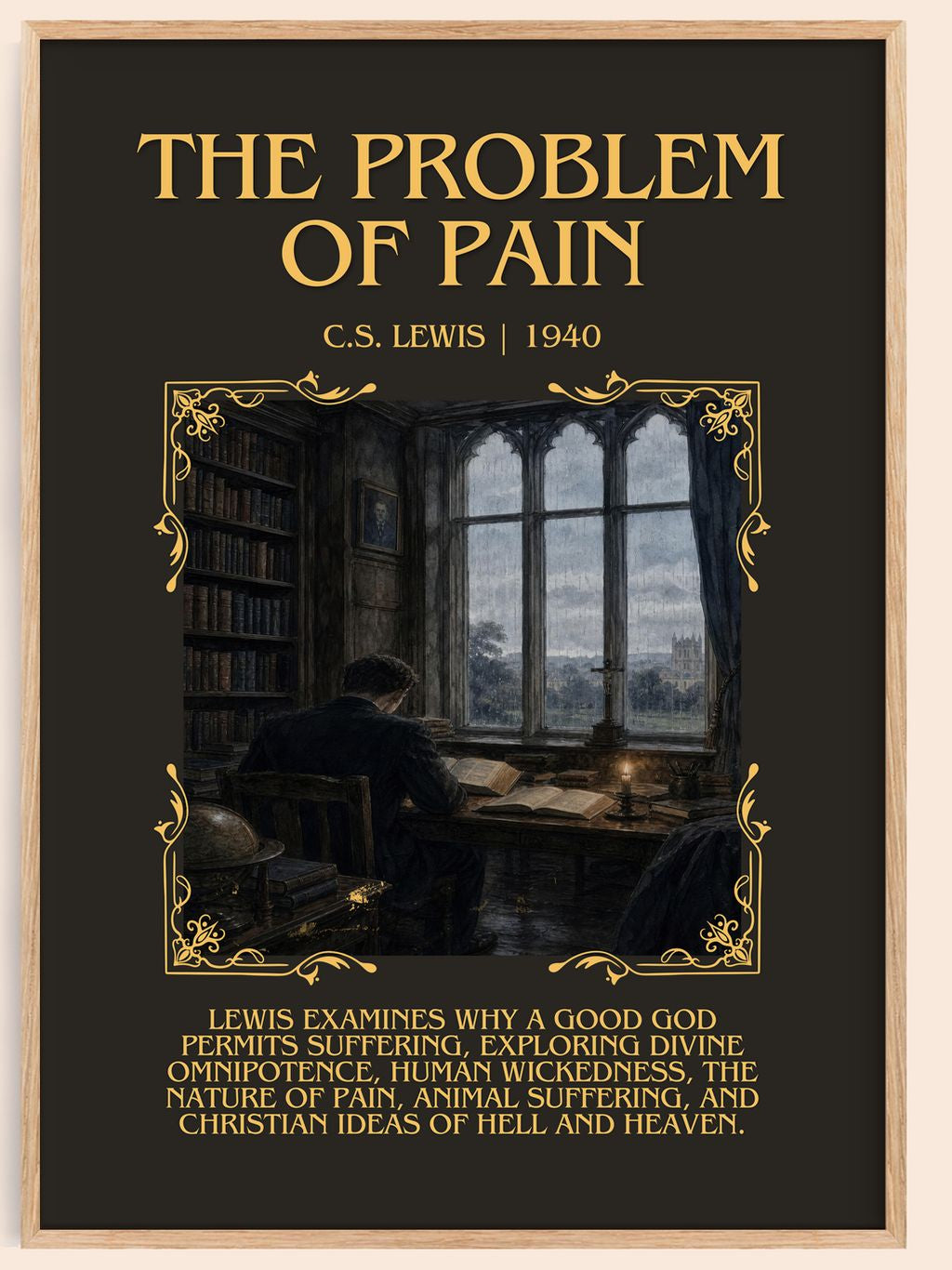 The Problem Of Pain Minimalist Book Poster by C.S. Lewis – book poster