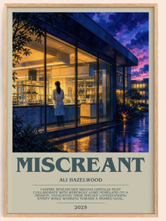 Miscreant bookish book poster by Ali Hazelwood – framed literary art print
