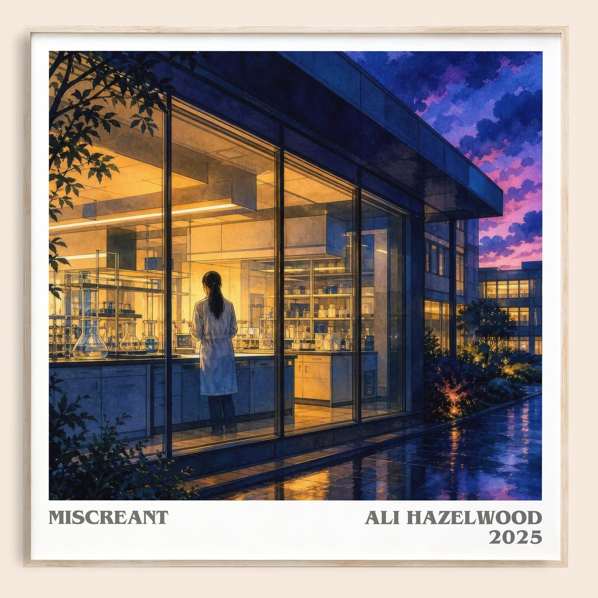 Miscreant literary book poster by Ali Hazelwood – framed literary art print
