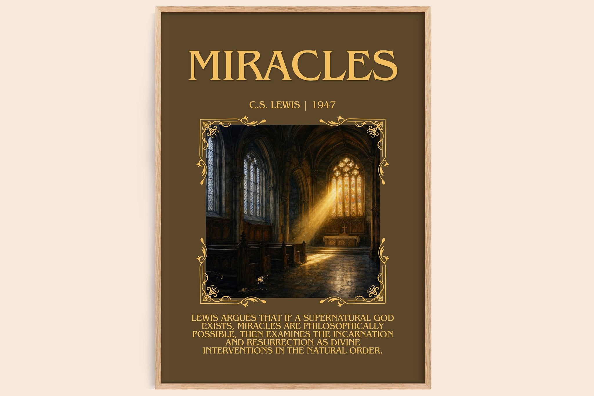 Miracles Minimalist Book Poster by C.S. Lewis
