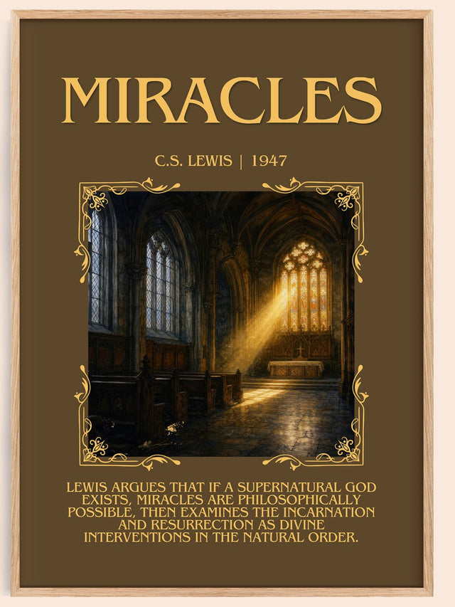 Miracles Minimalist Book Poster by C.S. Lewis