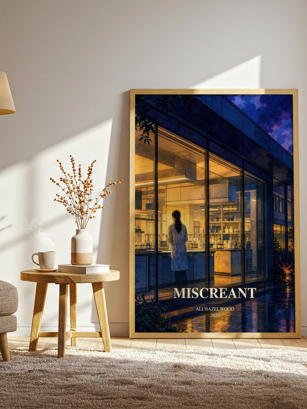 Miscreant watercolour print in frame leaning in hallway – romance wall art
