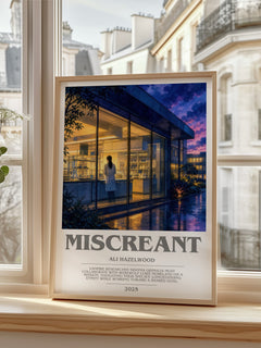 Miscreant bookish print in frame leaning in hallway – romance wall art