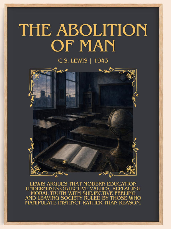 The Abolition Of Man Minimalist Book Poster by C.S. Lewis – book poster