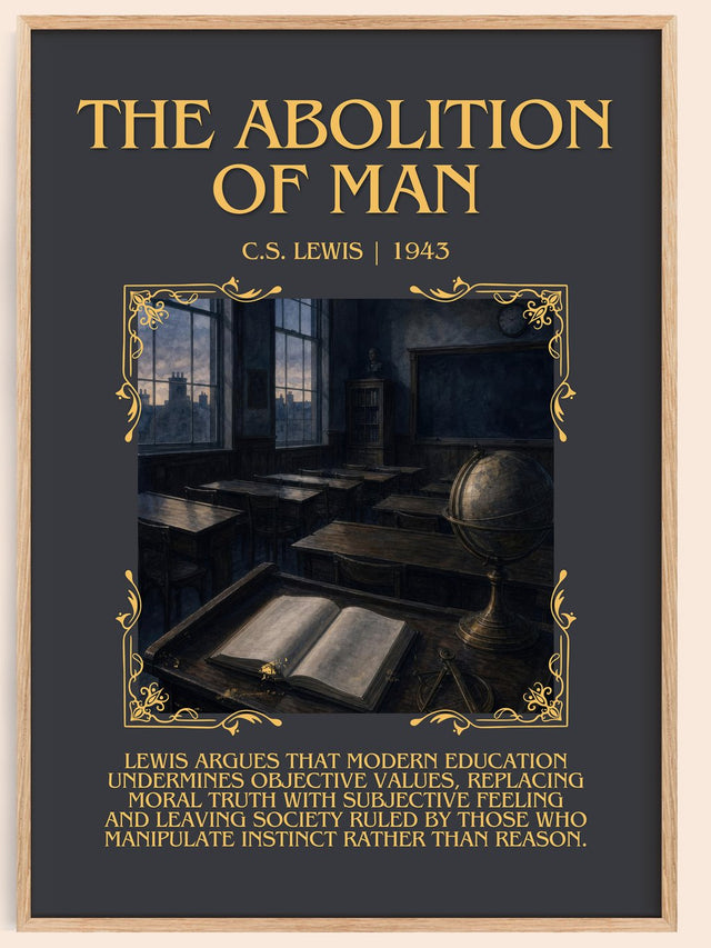 The Abolition Of Man Minimalist Book Poster by C.S. Lewis