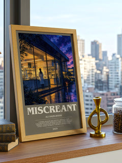 Miscreant bookish poster colour and style options – Ali Hazelwood book art